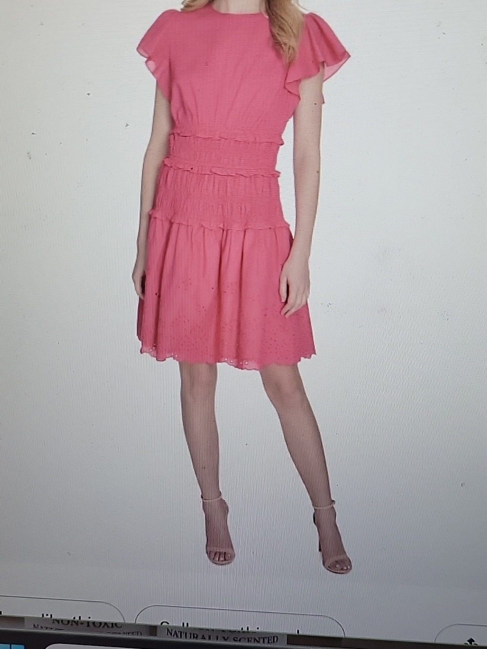 Womens ELIZA J Fuchsia Ruffle Sleeve Dress - Picture 13 of 13